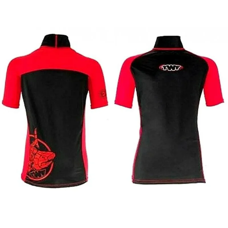 TWF Rash Vest Junior Black/Red
